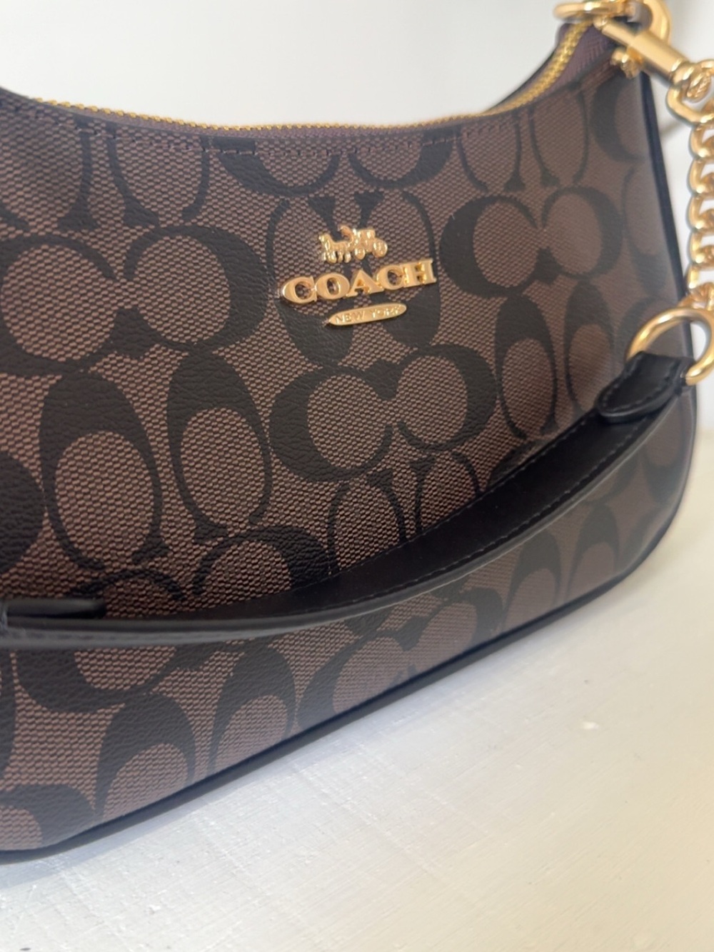 COACH Teri Shoulder Bag In Signature Canvas Black ( New) ( Same Day Shipping) - Picture 7 of 11